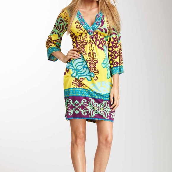 Hale Bob Dresses & Skirts - Hale Bob bell sleeve pleated silk dress